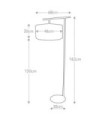 Lampadaire Balance Abat jour en acier Noir