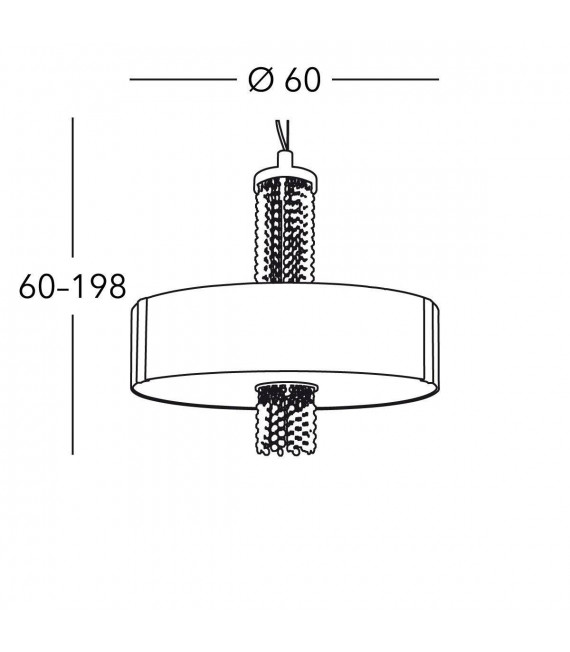 Lampada a sospensione design EMOZIONE 24 carati in oro 6 lampadine