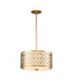 Ziggy Pendant Glass, Lacquered Gold Steel