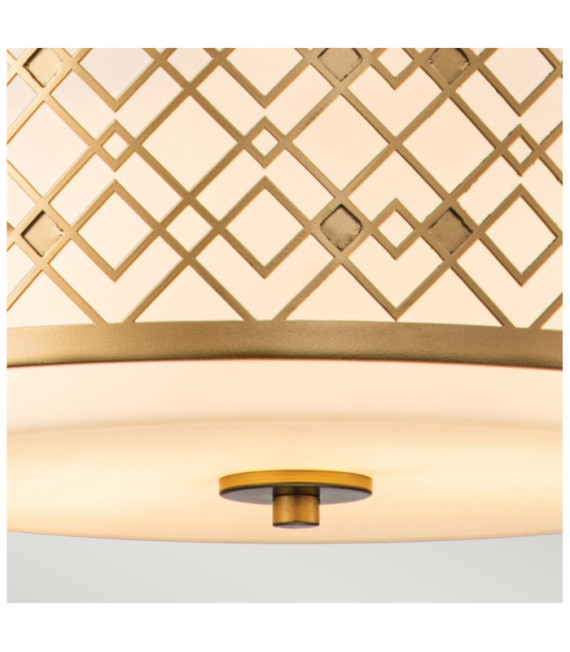 Ziggy Pendant Glass, Lacquered Gold Steel