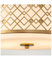 Ziggy Pendant Glass, Lacquered Gold Steel