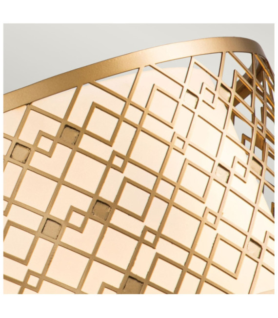 Ziggy Pendelleuchte aus Glas, lackierter Goldstahl