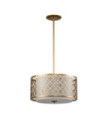 Ziggy Pendant Glass, Lacquered Gold Steel