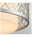 Ziggy Pendant Glass, Lacquered Silver Steel