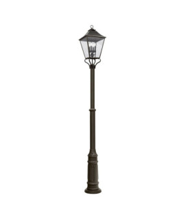 Galena Stehleuchte für den Außenbereich, Saatglas, Edelstahl, Aluminiumguss, Martre