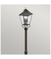 Galena outdoor floor lamp Seeded glass, stainless steel, cast aluminum Martre