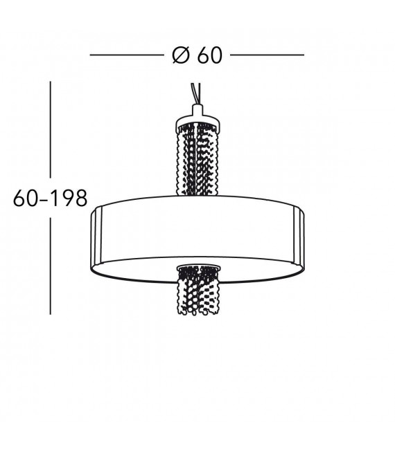 Design Pendelleuchte EMOZIONE Chrom 6 Lampen
