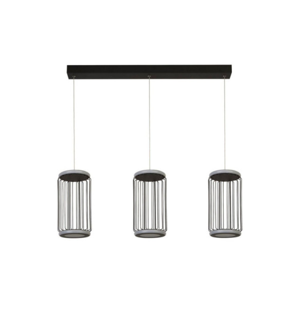 Suspension Circolo Aluminium,acier doux Blanc, sable noir