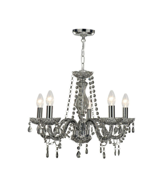 Suspension Marie Acier doux,verre,acrylique Gris