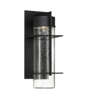 Applique murale extérieur Quoizel Aluminium,verre grainé transparent Terre noire