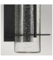 Quoizel exterior wall light Aluminum, transparent grained glass Black earth