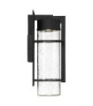 Quoizel exterior wall light Aluminum, transparent grained glass Black earth