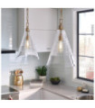 Suspension Feiss Aluminium,Acier,Verre Laiton bruni