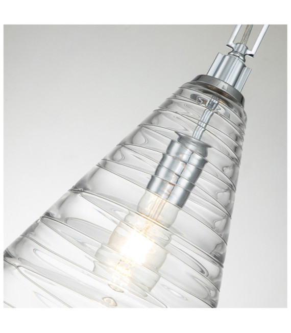 Feiss Pendelleuchte Aluminium, Stahl, Glas Chrom poliert