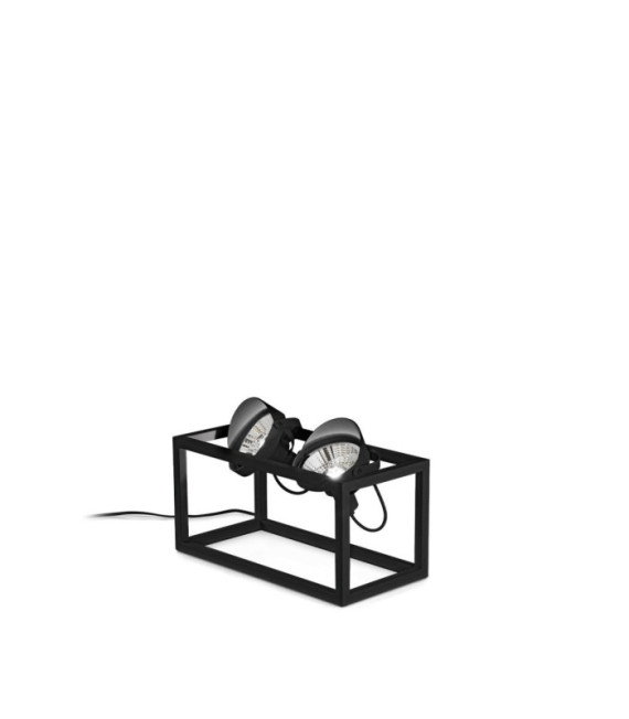 Tragbare Stehleuchte AUDIO Metall Schwarz