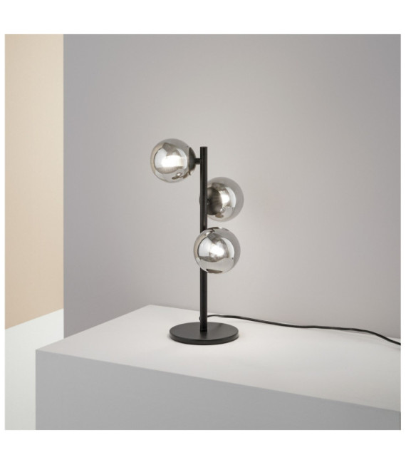 PERLAGE Lámpara de mesa Vidrio, metal negro