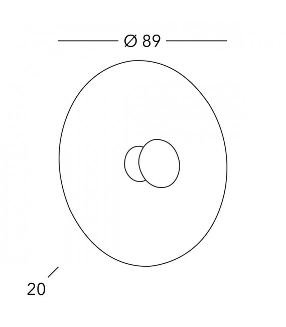 Aplique de diseño LUNA cromo 1 bombilla