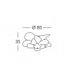 Plafonnier design NAOMI chrome 9 ampoules
