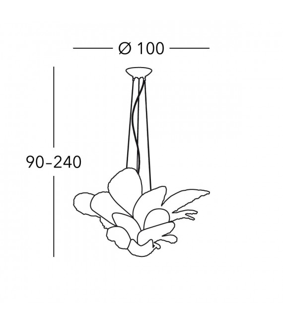 Design Kronleuchter NAOMI Chrom 11 Glühbirnen