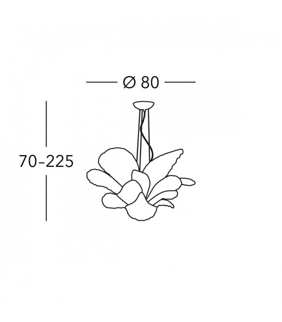 Chandelier design NAOMI chrome 7 ampoules