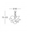 Chandelier design NAOMI chrome 7 ampoules