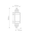 Applique murale Fusion Verre Opale,Acier Laiton naturel peint