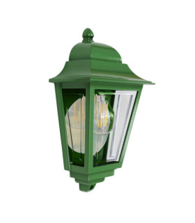 Aplique de exterior Deco Policarbonato transparente, aluminio verde