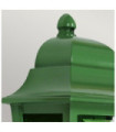 Deco exterior wall light Transparent polycarbonate, green aluminum