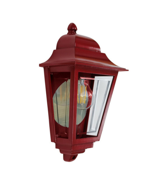 Deko-Außenwandleuchte Transparentes Polycarbonat, Aluminium Rot