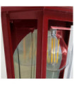 Deco exterior wall light Transparent polycarbonate, aluminum Red
