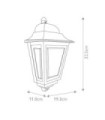 Deco exterior wall light Transparent polycarbonate, Black aluminum