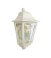 Deco exterior wall light Transparent polycarbonate, Cream aluminum