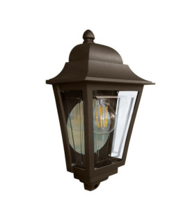 Exterior wall light Deco Transparent polycarbonate, aluminum Bronze