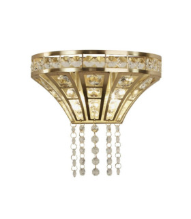 Lampada da parete Gemma Acciaio dolce, cristallo Ottone