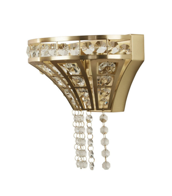 Applique murale Gemma Acier doux,cristal Laiton