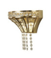 Applique murale Gemma Acier doux,cristal Laiton