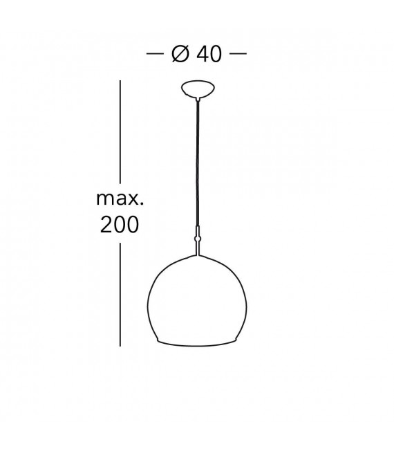 Design Pendelleuchte LUNA Gold 24 Karat 1 Glühbirne