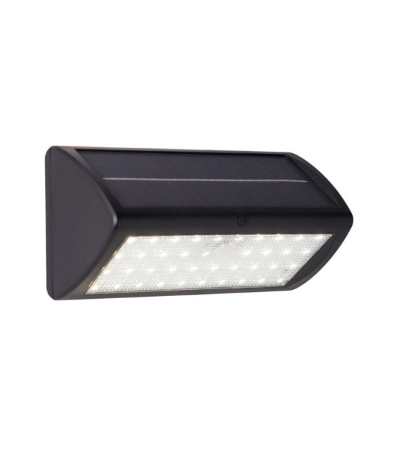 Lampada da parete solare in ABS, Policarbonato Nero satinato