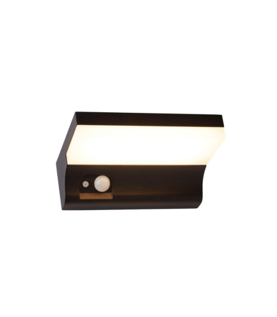 Solar wall light Aluminum, polycarbonate Matt black