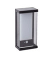 Solar wall light Aluminum, polycarbonate Matt black