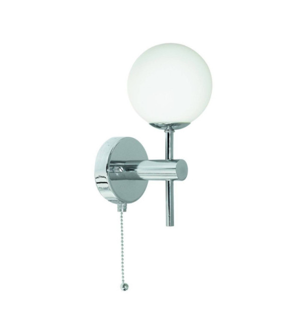Lampada da Parete Bagno Global Vetro Opale Cromo