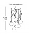 Suspension design LUNA Or 24 Carats 5 ampoules