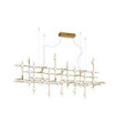 LED pendant lamp Provenza Glass, Acrylic, Steel Gold