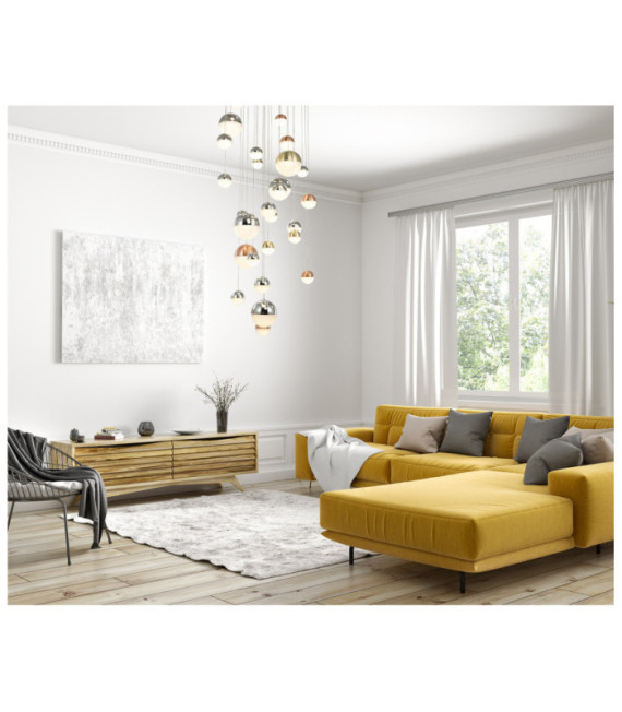 Mocado Pendelleuchte Glas, Stahl, Aluminium Champagnergold