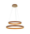 Suspension LED Manezia Acrylique,acier,cuir,aluminium Brun