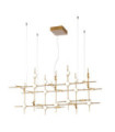 LED pendant lamp Provenza Glass, Acrylic, Steel Gold