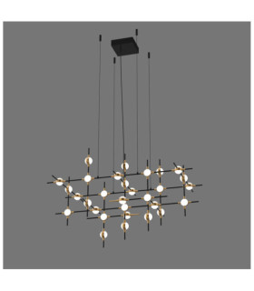 Provenza lámpara colgante LED Negro, Oro