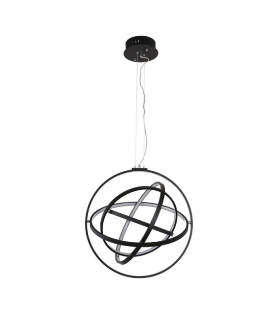 Lampada a sospensione Tryton Lega metallica, alluminio Nero