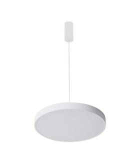 Lámpara colgante LED Orbital Acrílico, aleación de metal Blanco