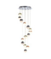 Suspension Mocado Verre,acier,aluminium Chrome